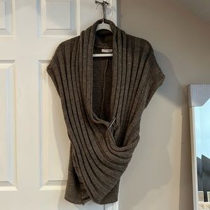 COPY - Scottish Highlander style cowl neck wrap sweater with styling pin inc…